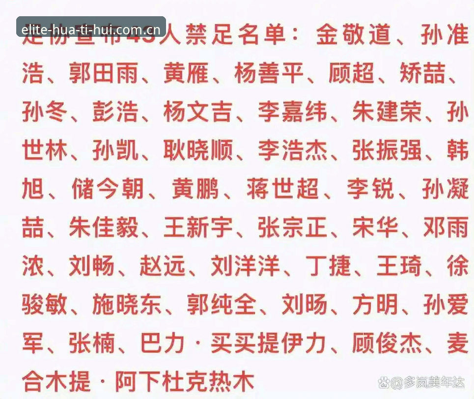 华体会如何投注手机版 华体会平台解读中国足协第三批禁足名单操作教程